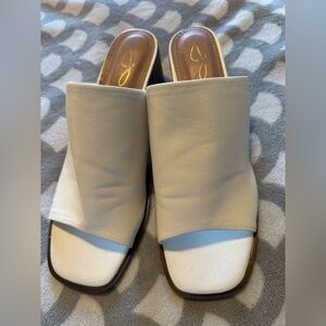 Joie Olympia Slide On Mule Women US Size 8.5 creamy White Faux Leather